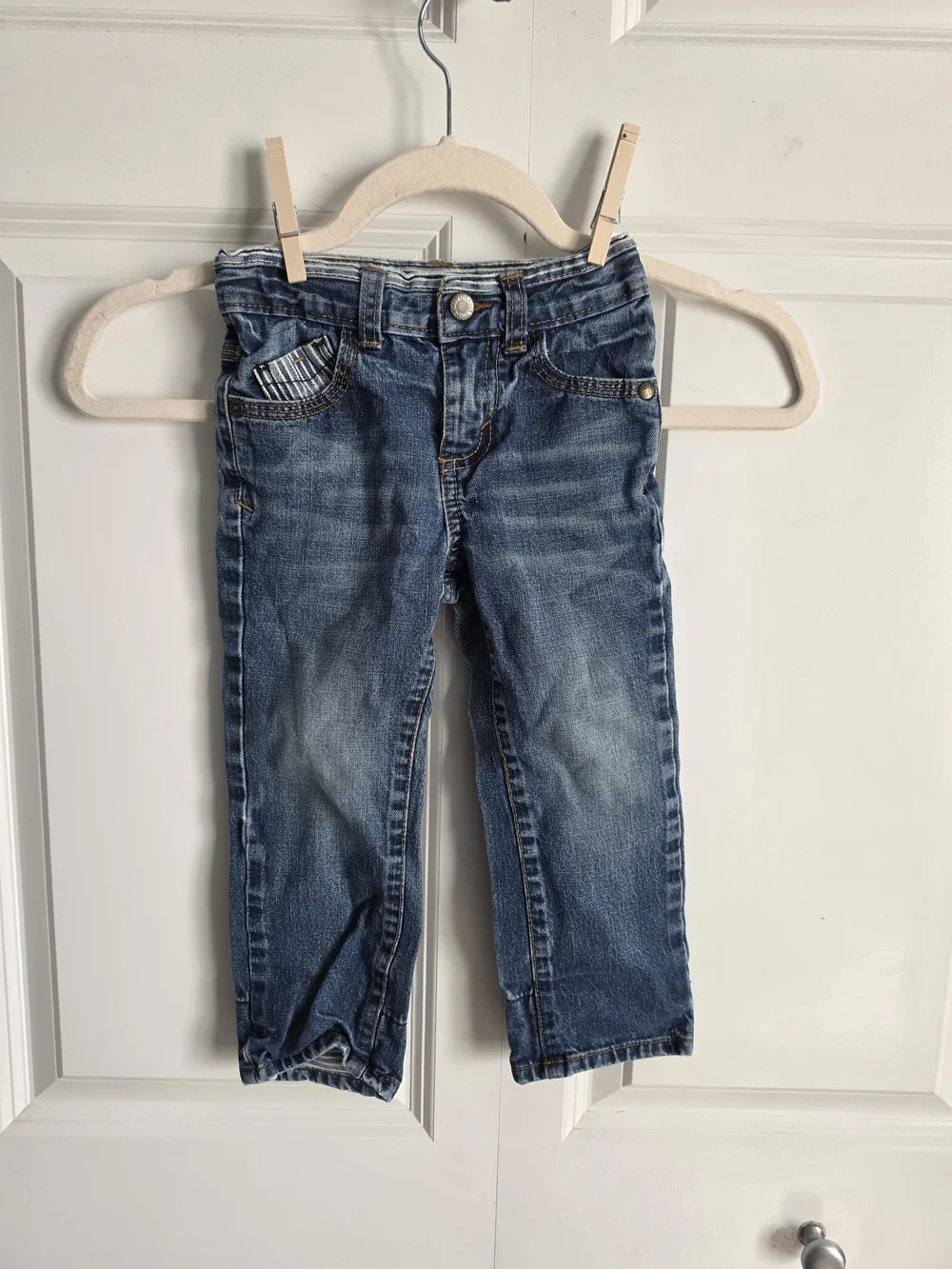 OshKosh B'gosh Kids Denim Jeans in Washed Blue genuine kids 2t adjustable waist